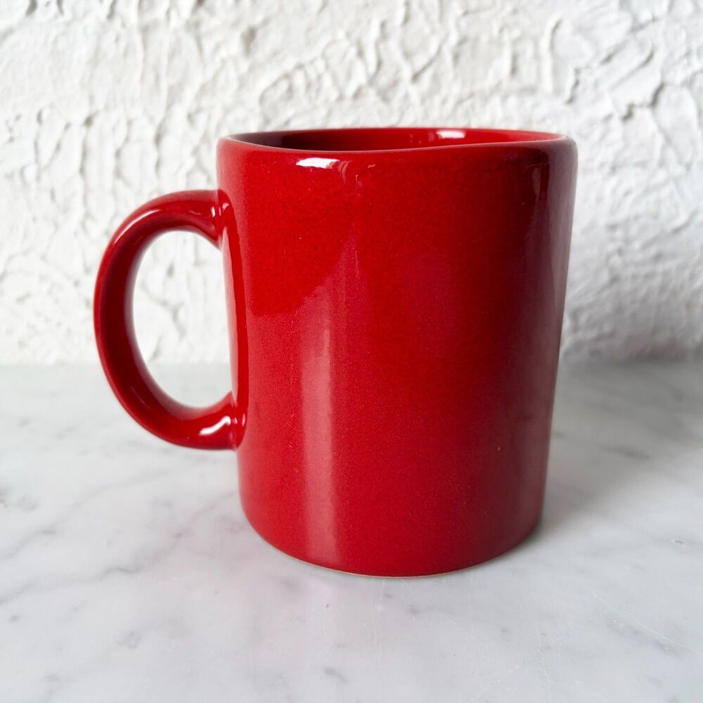 Waechtersbach Red Mug Spain Vintage Solid Cherry Red Christmas Coffee Cup